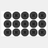 Jouw naam of bedrijfsnaam | Modern mannelijk grijs Labels (Vel)