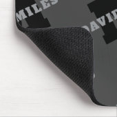 Jouw naam of bedrijfsnaam | Modern mannelijk grijs Muismat (Hoek)