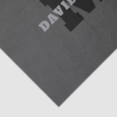 Jouw naam of bedrijfsnaam | Modern mannelijk grijs Tissuepapier (Detail)