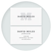 Jouw naam of bedrijfsnaam | Modern mannelijk grijs Visitekaartje