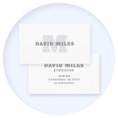 Jouw naam of bedrijfsnaam | Modern mannelijk grijs Visitekaartje