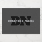 Jouw naam of bedrijfsnaam | Modern mannelijk grijs Voedselcontainer Etiket (Enkel label)