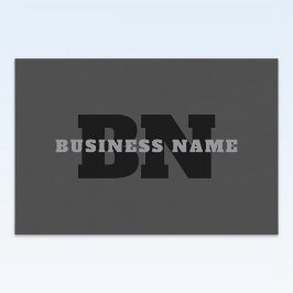 Jouw naam of bedrijfsnaam | Modern mannelijk grijs Voedselcontainer Etiket