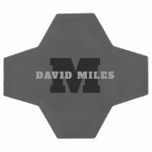 Jouw naam of bedrijfsnaam | Modern mannelijk grijs Voetbal (Enkel)