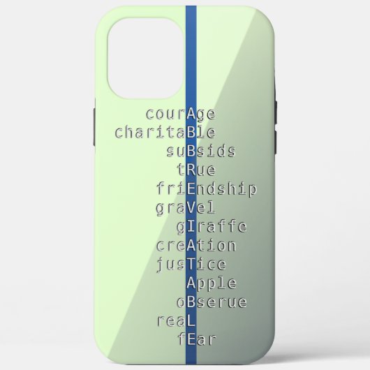 Jouw naam of bericht met Crosswords? Boven groen Case-Mate iPhone Case (Achterkant)