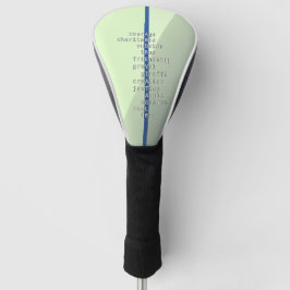 Jouw naam of bericht met Crosswords? Boven groen Golfheadcover