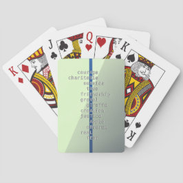 Jouw naam of bericht met Crosswords? Boven groen Pokerkaarten