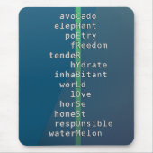 Jouw naam of bericht met kruiswoordpuzzels? Blauw Muismat (Voorkant)