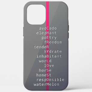 Jouw naam of bericht met kruiswoordpuzzels? Case-Mate iPhone case