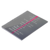 Jouw naam of bericht met kruiswoordpuzzels? Gray Notitieboek (Linkerzijde)