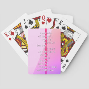 Jouw naam of boodschap met kruiswoorden? Over roze Pokerkaarten