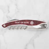 Jouw naam of bootnaam Scheepswiel Kurkentrekker (Achterkant)