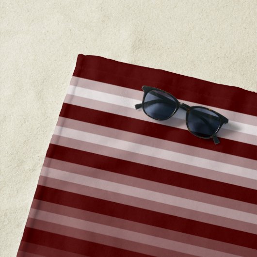 jouw naam- of bootzeepaarten Roos Rode witte strep Strandlaken (In situ)