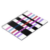 Jouw naam of Initialen & Modern Weven Stripes Notitieboek (Linkerzijde)