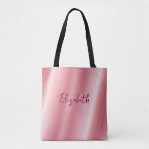 Jouw naam of tekst Roos Gold Custom Script vervang Tote Bag