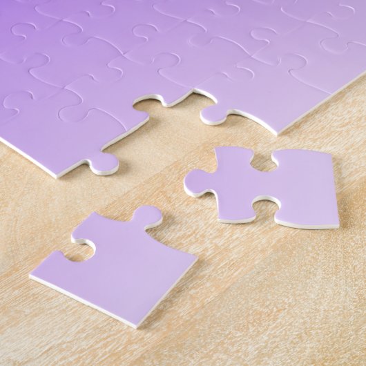 Jouw naam of Word | Paarse gradiënt Ombre Legpuzzel (Zijkant)