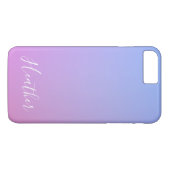 Jouw naam of Word | Paarse roze en blauwe gradiënt Case-Mate iPhone Case (Achterkant (Horizontaal))