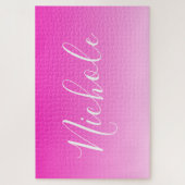 Jouw naam of Word |  roze gradiënt Legpuzzel (Verticaal)