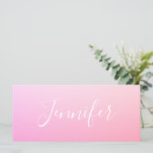 Jouw naam of Word | Roze ombre (Staand voorkant)