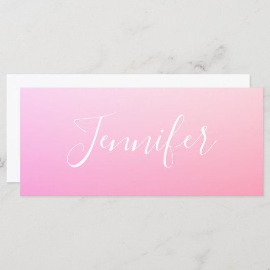 Jouw naam of Word | Roze ombre (Voorkant / Achterkant)