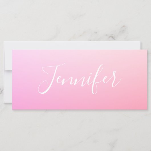 Jouw naam of Word | Roze ombre (Voorkant)