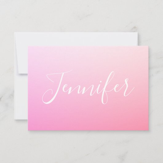 Jouw naam of Word | Roze ombre (Voorkant)