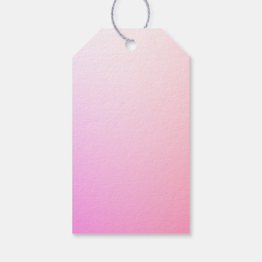 Jouw naam of Word | Roze Ombre Gradatie Cadeaulabel (Achterkant)