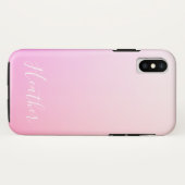 Jouw naam of Word | Roze Ombre Gradatie Case-Mate iPhone Case (Achterkant (horizontaal))