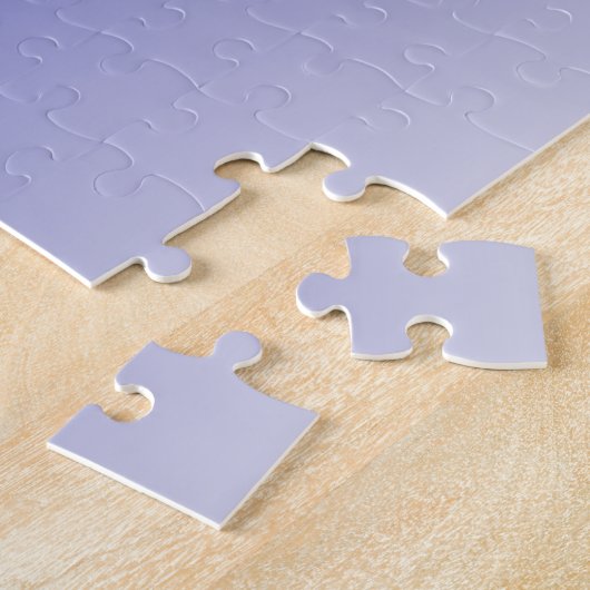 Jouw naam of Word | Scheepsblauw Ombre gradiënt Legpuzzel (Zijkant)