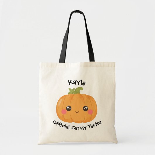 Jouw naam Officieel Snoep Taster Trick or treat Tote Bag (Voorkant)