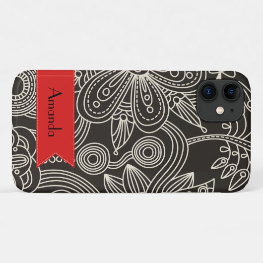 Jouw naam - Oosters Perzisch Paisley, Stip - Case-Mate iPhone Case (Achterkant (horizontaal))