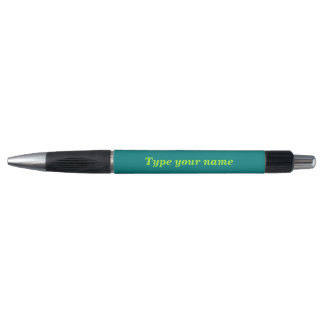 Jouw naam op Blauwgroen vat met rubbergrip Pen