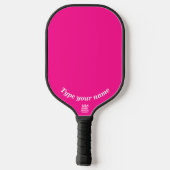 Jouw naam op de lichtroze peddel pickleball paddle (Achterkant)