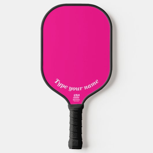 Jouw naam op de lichtroze peddel pickleball paddle (Achterkant)