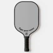 Jouw naam op de Plain Gray Pickleball Paddle (Voorkant)
