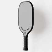 Jouw naam op de Plain Gray Pickleball Paddle (Links)