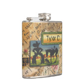 Jouw naam op deze Cowboy Character Flask Heupfles (Rechts)