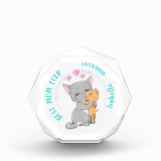 Jouw naam opslaan datum moederdag cadeau Beste moe Fotoblokken (Voorkant)