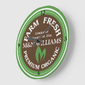 Jouw naam Organic Boerderij Logo aanpassen Grote Klok (Hoek)