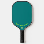 Jouw naam over Blauwgroen groene Pickleball Paddle (Voorkant)