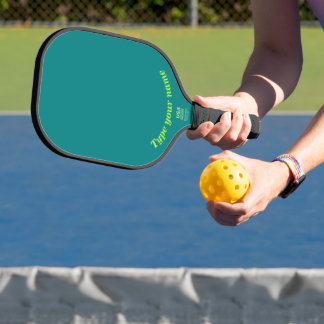Jouw naam over Blauwgroen groene Pickleball Paddle