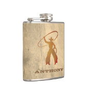 jouw naam over de cowboyfles van Ropin Heupfles (Rechts)