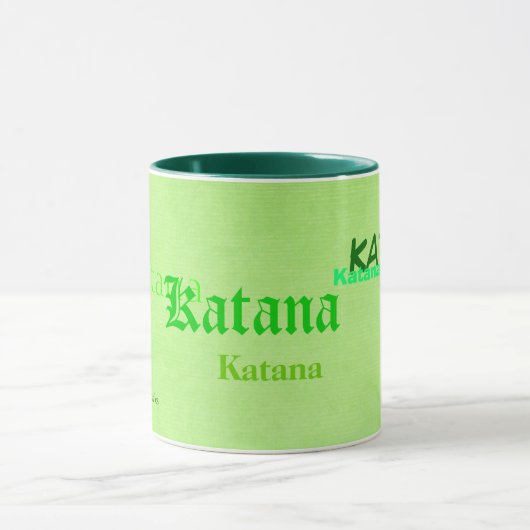 jouw naam over een Mok Groen (Midden)