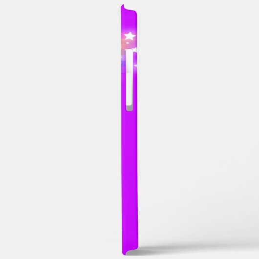 Jouw naam paars met 8 letters regenboog Case-Mate iPhone case (Achterkant / Links)