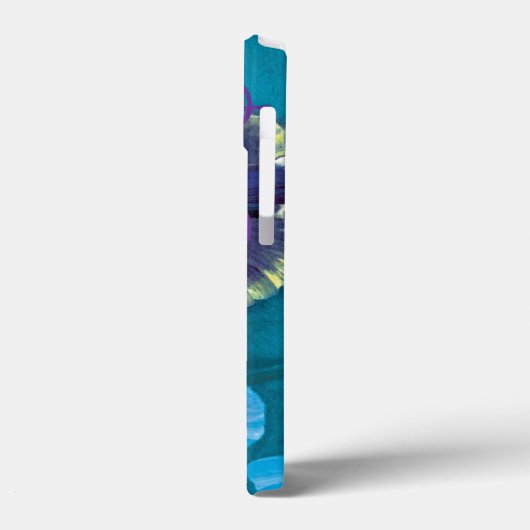 Jouw naam pansy floral aquiphone case (Achterkant / Links)