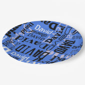 Jouw naam  partij Borden tafel serveren Papieren Bordje (Gekanteld)