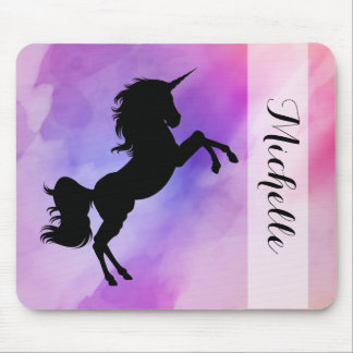 jouw naam Pastel Unicorn Muismat