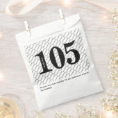 Jouw naam Patroon Vet Zwart Leeftijd 105 Nummer Da Bedankzakje (Geknipt)