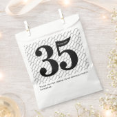 Jouw naam Patroon Vet Zwart Leeftijd 35 Nummer Dat Bedankzakje (Geknipt)