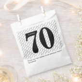 Jouw naam Patroon Vet Zwart Leeftijd 70 Nummer Dat Bedankzakje (Geknipt)